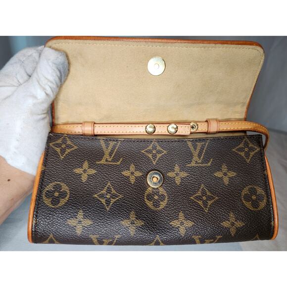 Louis Vuitton Monogram Twin Pochette PM Crossbody Bag Vintage Y2K - Picture 6 of 16
